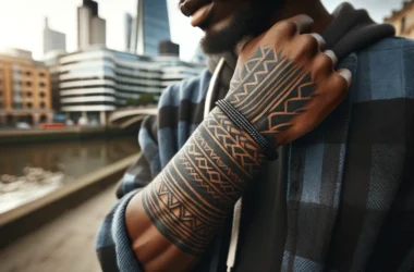 Tatuaż na nadgarstku męskim