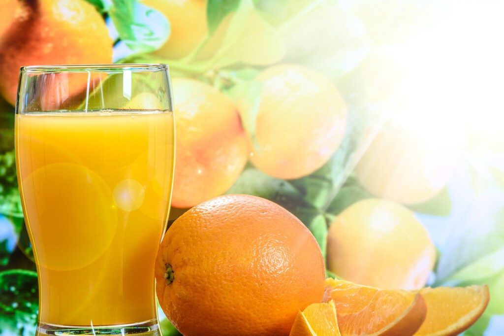 Sok pomarańczowy i cytrusy zwiększające odporność