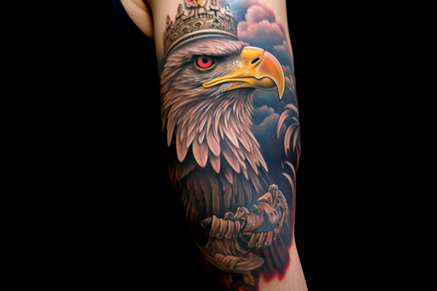 Tatuaż patriotyczny z orłem