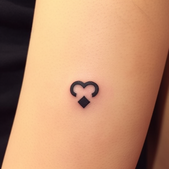Tatuaż z dwóch elementów tworzących serce