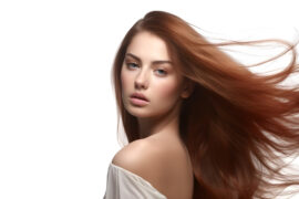 Jasnobrązowe włosy kobiety, które są jednym z najmodniejszych kolorów włosów w ostatnim czasie