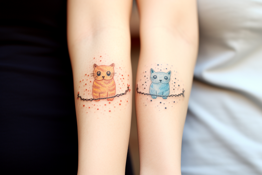 Grube kotki tatuaże symbolem przyjaźni kobiet