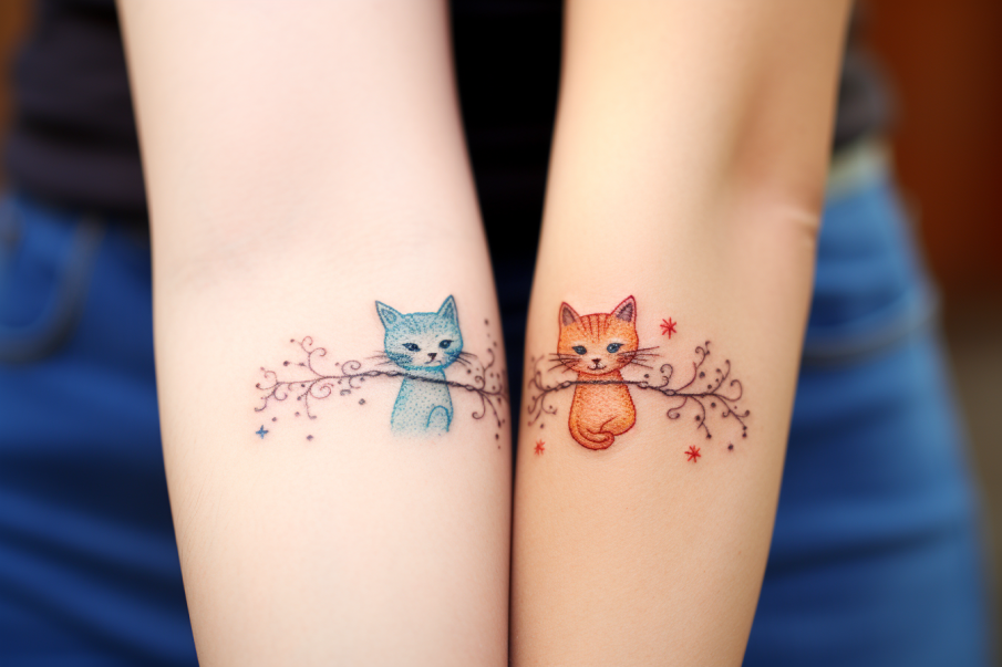 Kolorowe kotki jako symbol przyjaźni