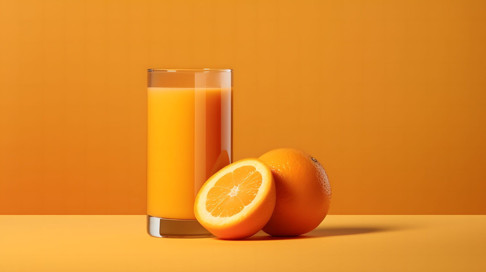 Na obrazku widać świeżo wyciśnięty sok pomarańczowy, który jest bogaty w witaminę C. Jego intensywny pomarańczowy kolor i soczysty smak wskazują na obfitość tej ważnej witaminy. Sok pomarańczowy jest nie tylko orzeźwiający, ale także wspiera zdrowy układ odpornościowy i pomaga w utrzymaniu dobrej kondycji organizmu