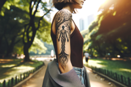 Wzór inspirującego tatuażu odpowiedniego dla mężczyzny i kobiety
