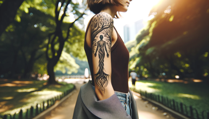 Wzór inspirującego tatuażu odpowiedniego dla mężczyzny i kobiety
